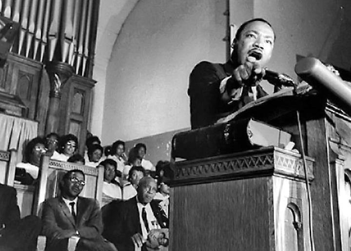 Martin Luther King delivers his "Beyond Vietnam" speech at Riverside Church in New York City