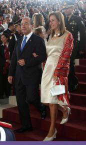 Mexican President Felipe Calderón with his wife