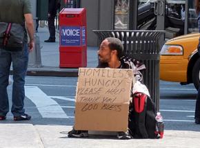 Hungry on the streets of New York City