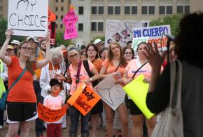 A demonstration on the national day of action in Dallas