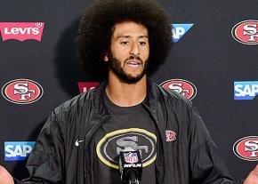 Quarterback Colin Kaepernick fields questions during a media session