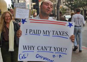 Protesters target the 1 Percent on Tax Day in San Diego