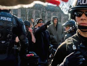 Counterdemonstrators outnumbered the far right at a Seattle demonstration